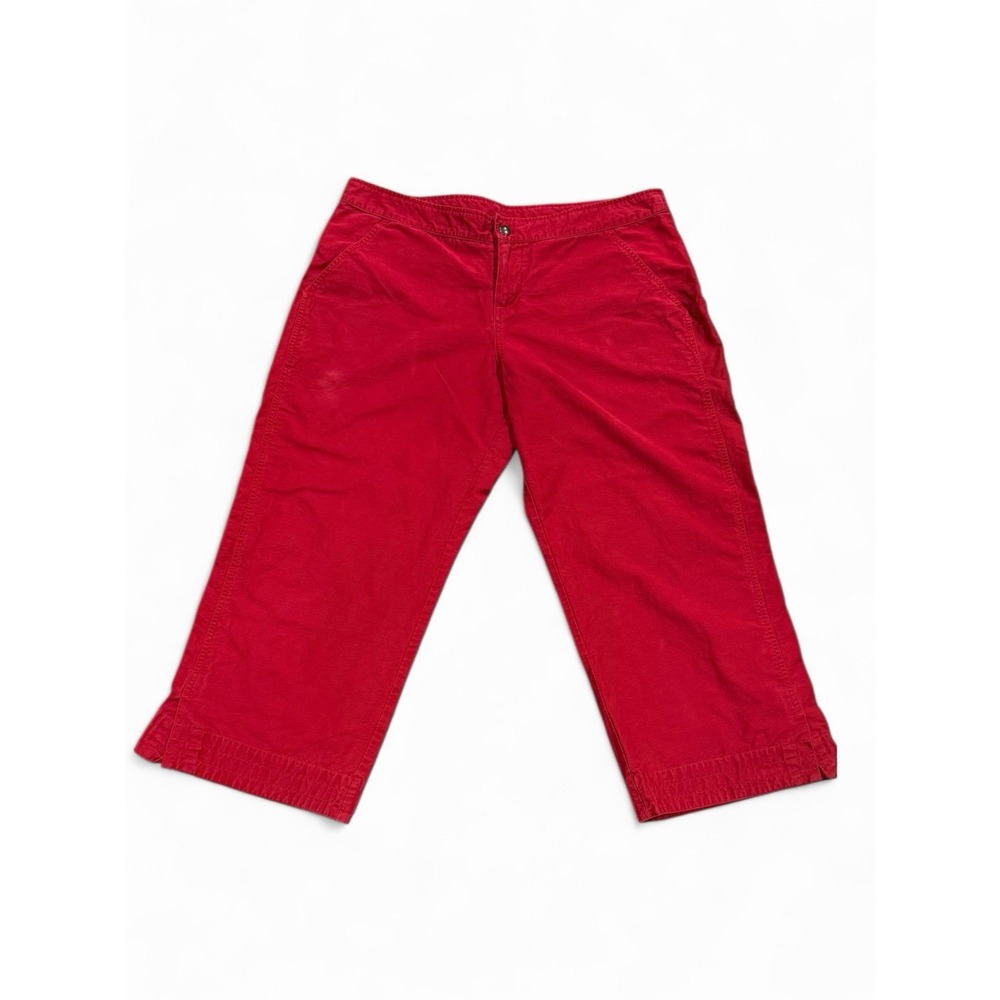 KÜHL Women's‎ Red Cropped Pants Cotton Twill Outdoor Casual Size L